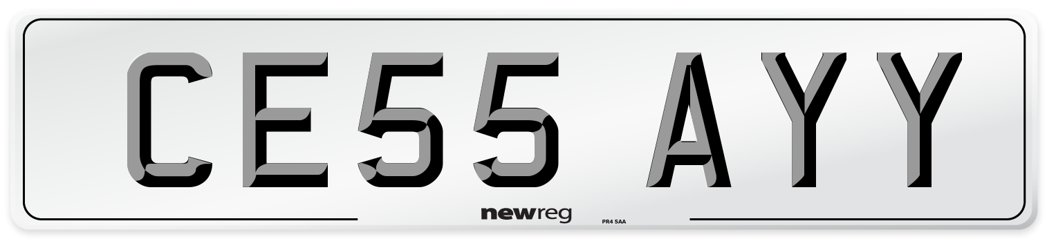 CE55 AYY Number Plate from New Reg